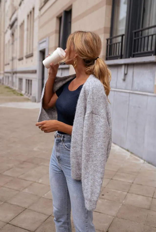 Women039s Clothing Cardigans Easy Clothes Grey Harris Cardigan Grey