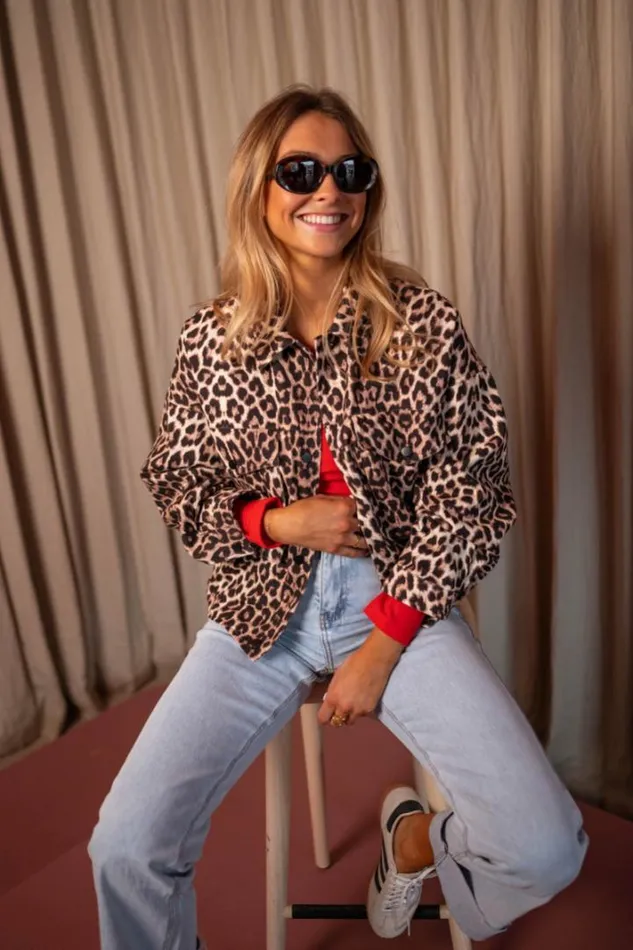 Women039s Clothing Jackets Easy Clothes Leopard Denim Bosco Jacket