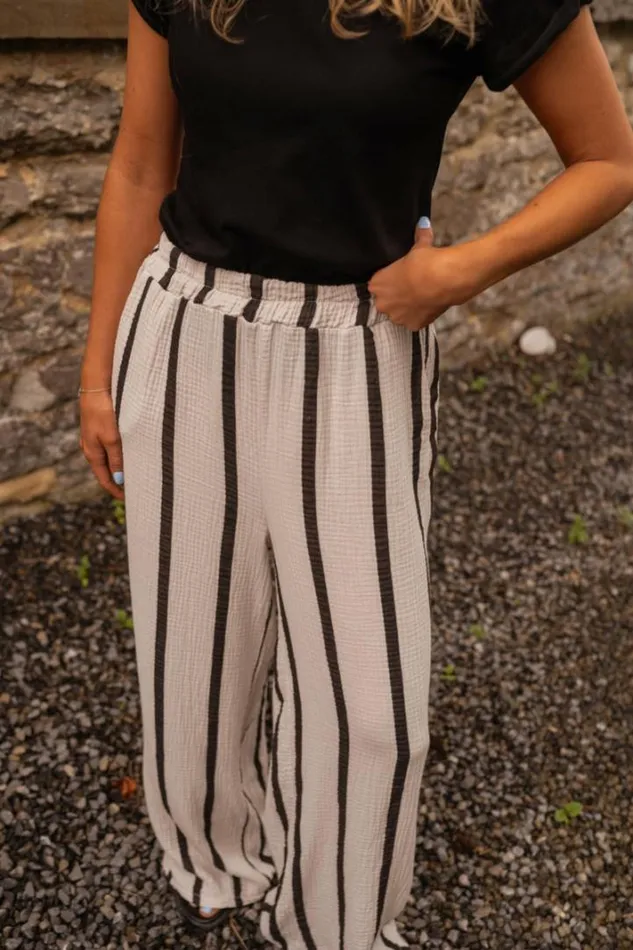 Women039s Clothing Pants and Jeans Easy Clothes Ecru Striped Maho Pants Women039s Clothing Pants and Jeans Easy Clothes Ecru Striped Maho Pants