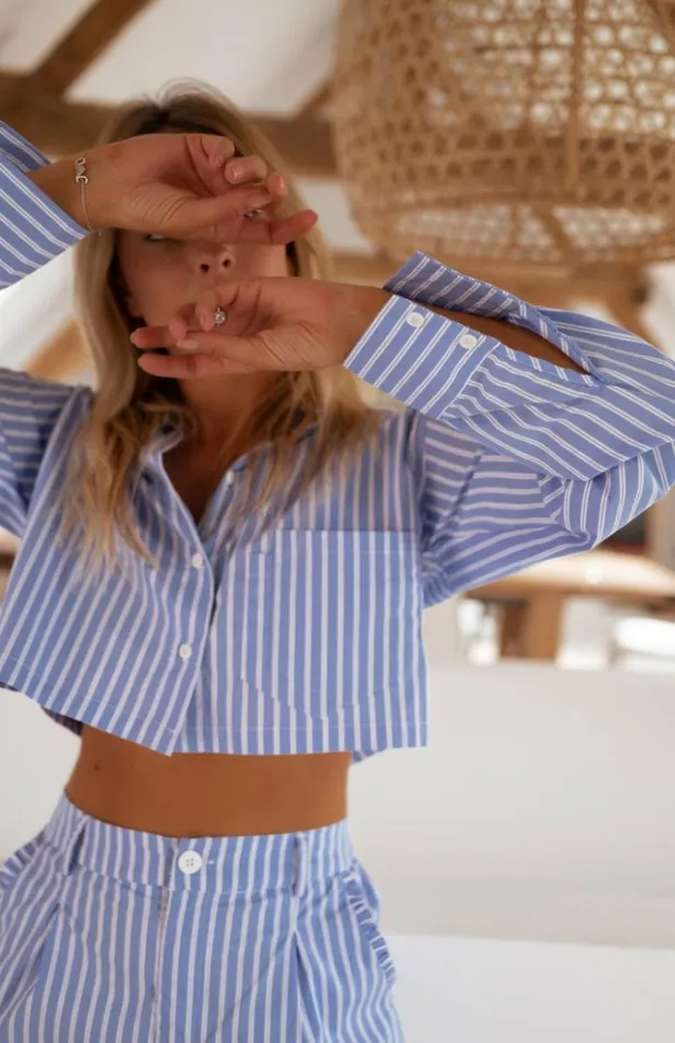 Women039s Clothing Shirts Easy Clothes Striped Leroy Shirt Women039s Clothing Shirts Easy Clothes Striped Leroy Shirt