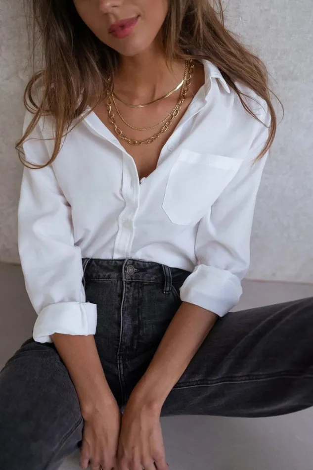 Women039s Clothing Shirts Easy Clothes White Kloe Shirt White Women039s Clothing Shirts Easy Clothes White Kloe Shirt White