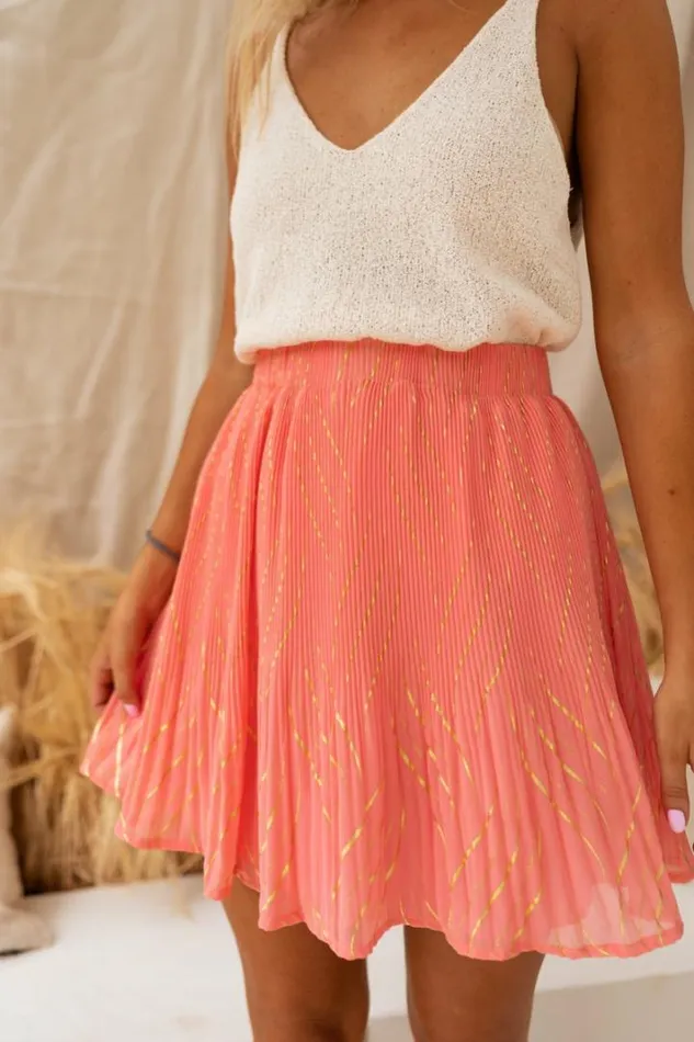 Women039s Clothing Skirts Easy Clothes Coral And Golden Daffy Skirt