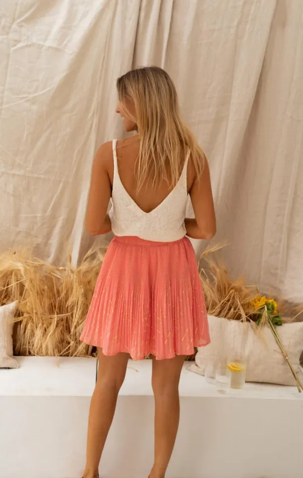 Women039s Clothing Skirts Easy Clothes Coral And Golden Daffy Skirt