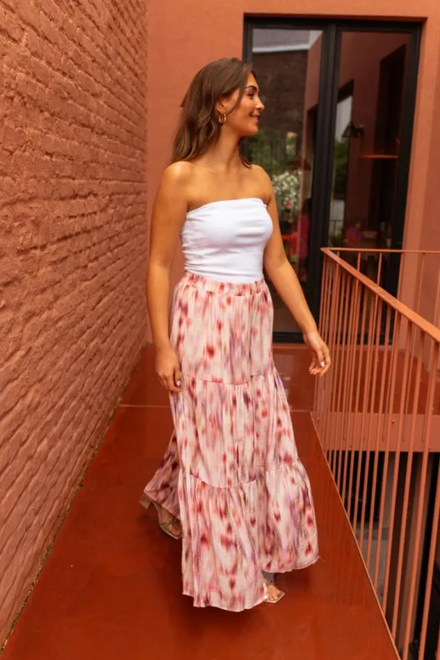 Women039s Clothing Skirts Easy Clothes Pink Patterned Esteban Skirt Women039s Clothing Skirts Easy Clothes Pink Patterned Esteban Skirt