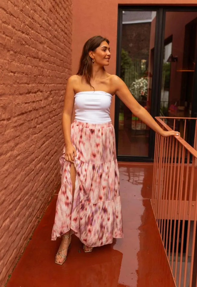 Women039s Clothing Skirts Easy Clothes Pink Patterned Esteban Skirt Women039s Clothing Skirts Easy Clothes Pink Patterned Esteban Skirt