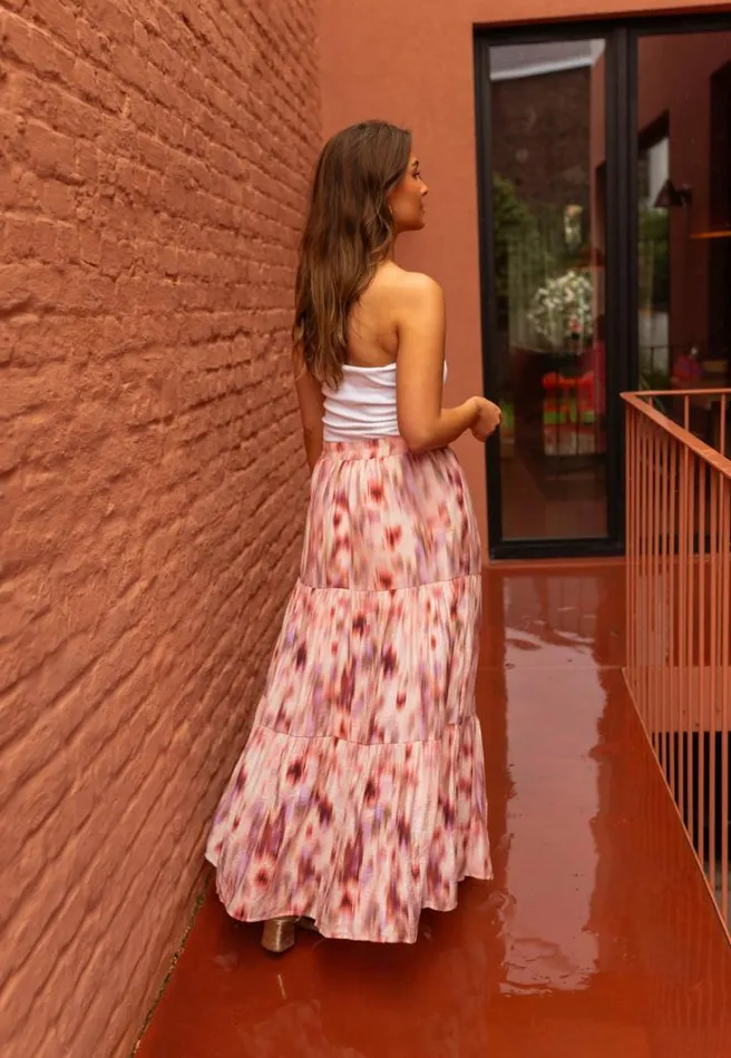 Women039s Clothing Skirts Easy Clothes Pink Patterned Esteban Skirt Women039s Clothing Skirts Easy Clothes Pink Patterned Esteban Skirt