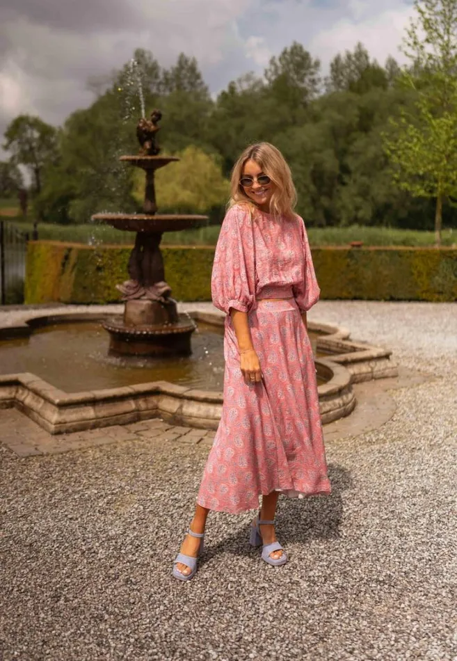 Women039s Clothing Skirts Easy Clothes Pink Patterned Larou Skirt Women039s Clothing Skirts Easy Clothes Pink Patterned Larou Skirt