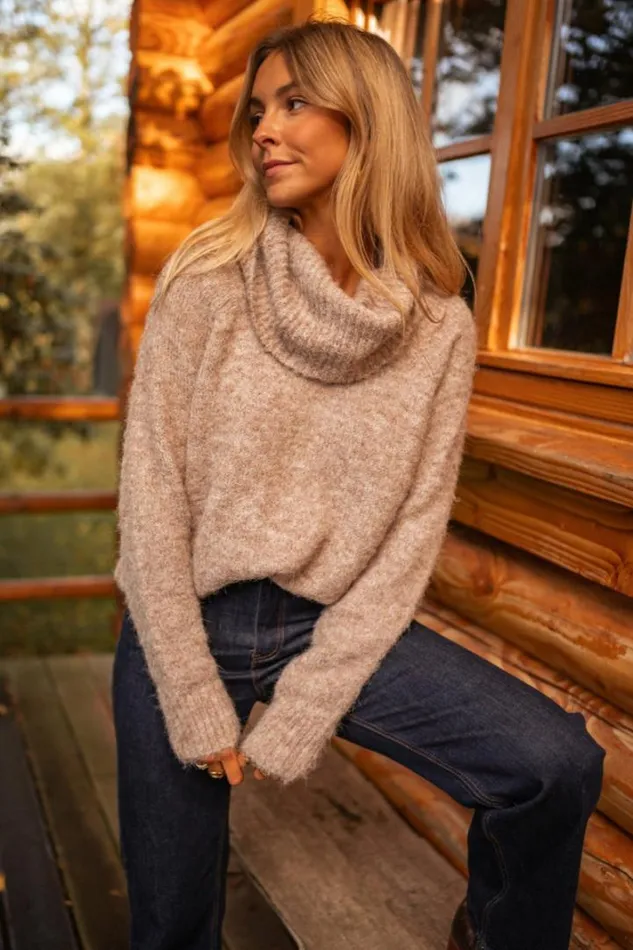 Women039s Clothing Sweaters Easy Clothes Taupe Melan Sweater Taupe