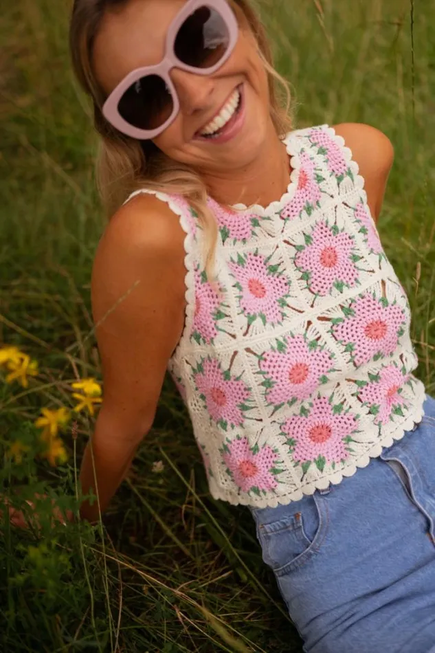 Women039s Clothing Tops Easy Clothes Ecru And Pink Alisha Top Women039s Clothing Tops Easy Clothes Ecru And Pink Alisha Top
