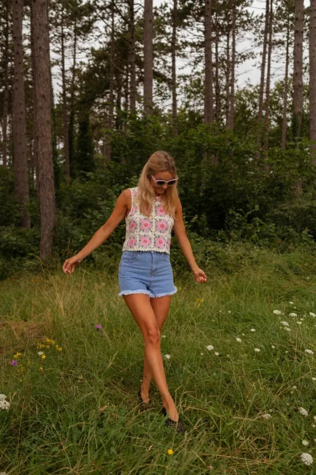 Women039s Clothing Tops Easy Clothes Ecru And Pink Alisha Top Women039s Clothing Tops Easy Clothes Ecru And Pink Alisha Top