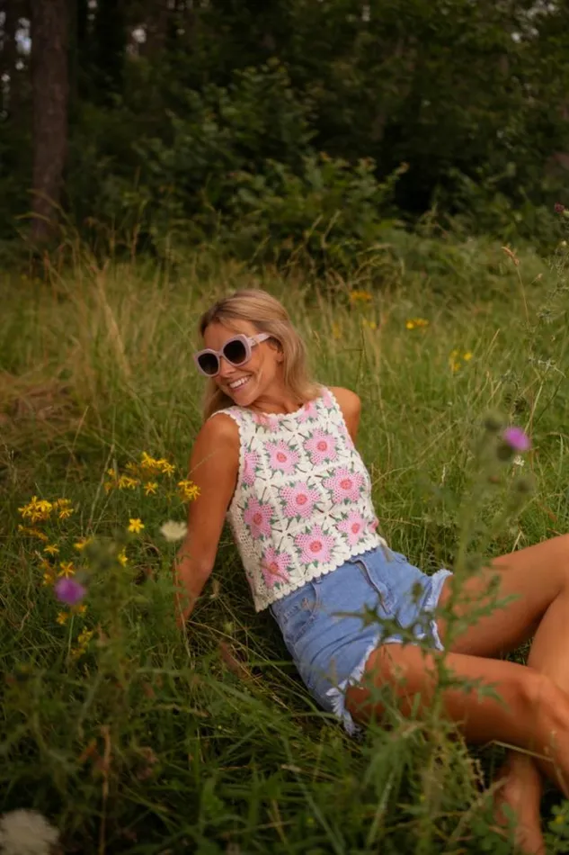 Women039s Clothing Tops Easy Clothes Ecru And Pink Alisha Top Women039s Clothing Tops Easy Clothes Ecru And Pink Alisha Top