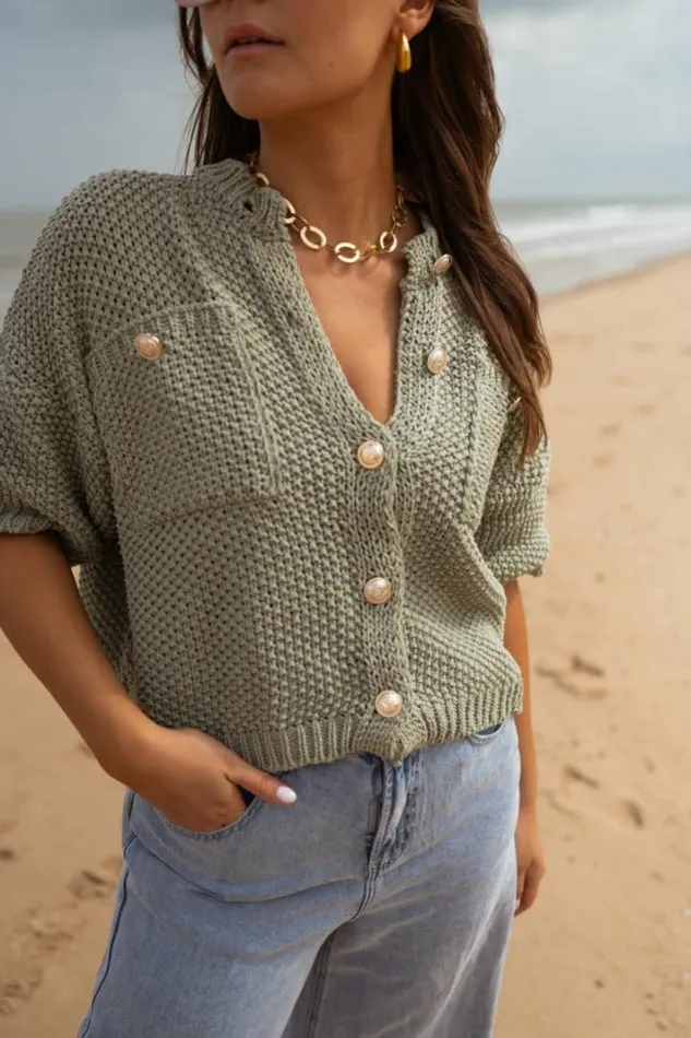 Women039s Clothing Tops Easy Clothes Khaki Samia Cardigan Women039s Clothing Tops Easy Clothes Khaki Samia Cardigan