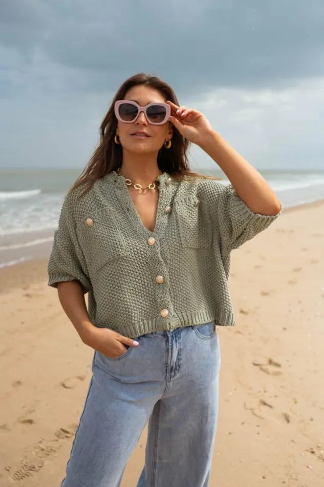 Women039s Clothing Tops Easy Clothes Khaki Samia Cardigan Women039s Clothing Tops Easy Clothes Khaki Samia Cardigan