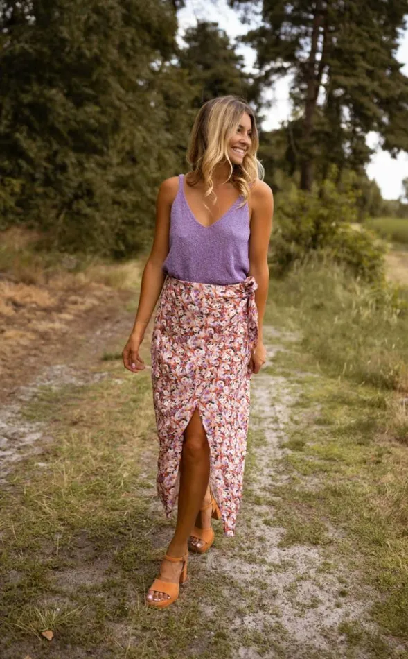 Women039s Clothing Tops Easy Clothes Purple Neda Wool Effect Top Purple