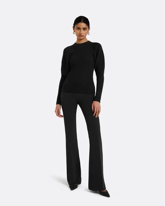 Women Alexa Black Trousers Black Icons Safiyaa