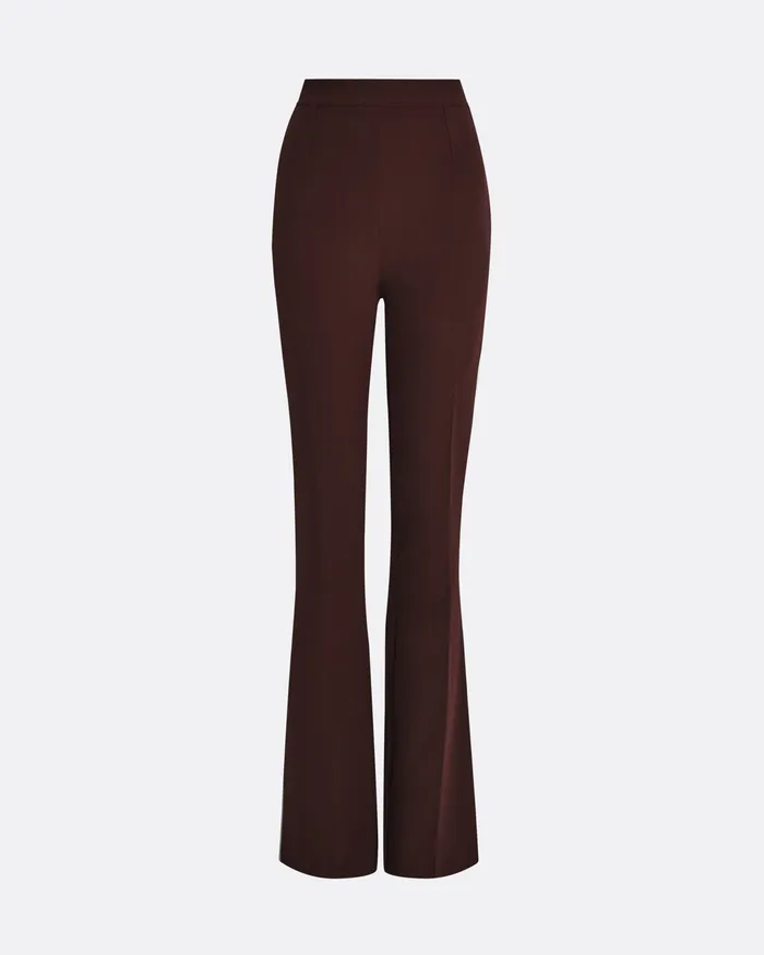 Women Alexa Burgundy Trousers Burgundy Trousers Safiyaa