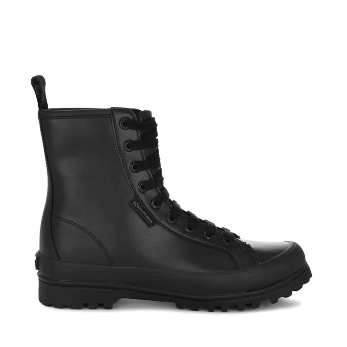 Women Ankle Boots Woman 2643 ALPINA VEGAN MATERIAL Laced TOTAL BLACK Superga Ankle Boots