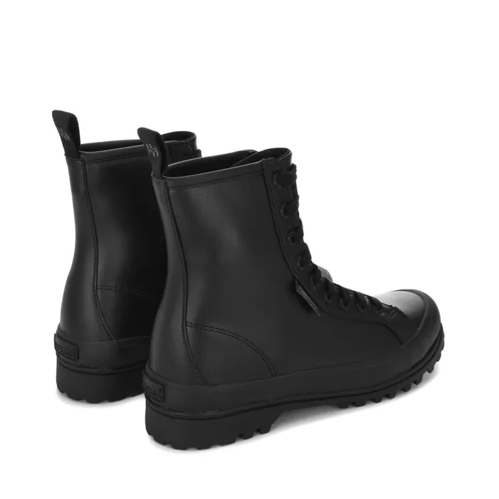 Women Ankle Boots Woman 2643 ALPINA VEGAN MATERIAL Laced TOTAL BLACK Superga Ankle Boots