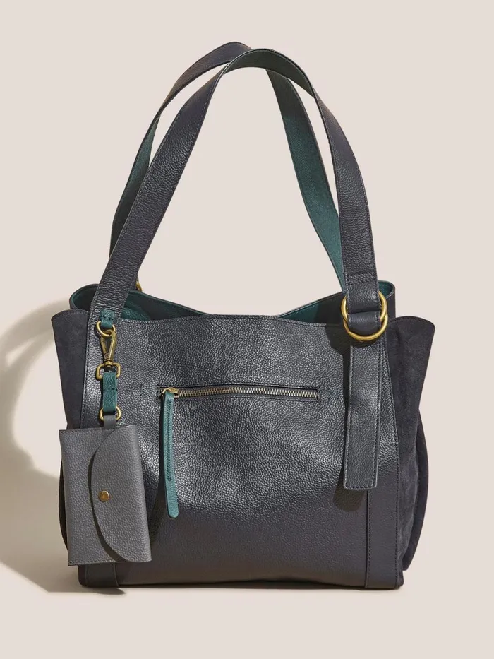 Women BAGS and PURSES White Stuff Hannah Leather Tote Bag Dark Navy Women BAGS and PURSES White Stuff Hannah Leather Tote Bag Dark Navy