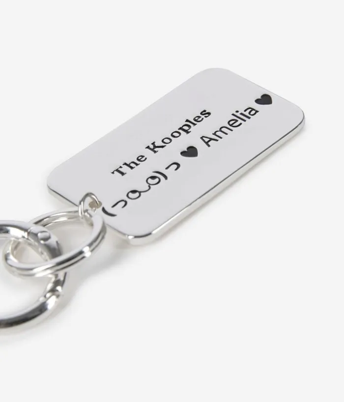 Women Bags THE KOOPLES Silver Logo Plaque Bag Charm Women Bags THE KOOPLES Silver Logo Plaque Bag Charm