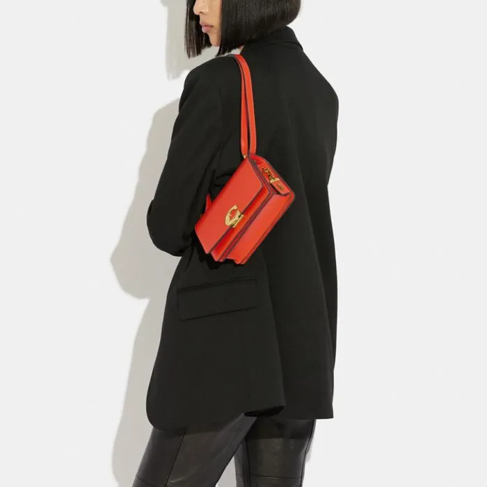 Women Bandit Crossbody Brasssun Orange Coach Shoulder Bags and Hobos