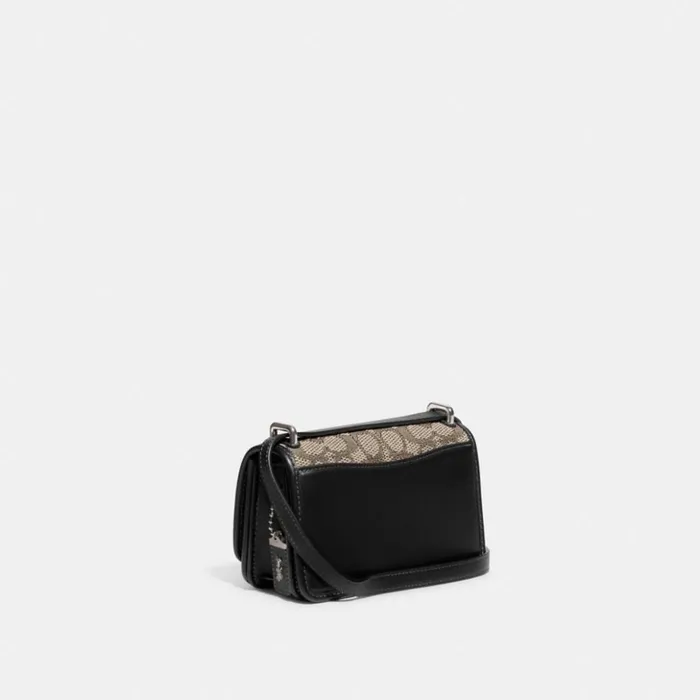 Women Bandit Crossbody In Signature Textile Jacquard Silvercocoa Black Coach Shoulder Bags and Hobos Women Bandit Crossbody In Signature Textile Jacquard Silvercocoa Black Coach Shoulder Bags and Hobos