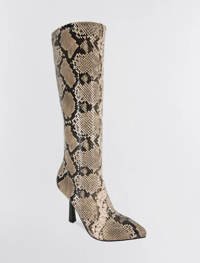 Women BCBGeneration BCBG Neutral Snake Isra Boot Natural Snake