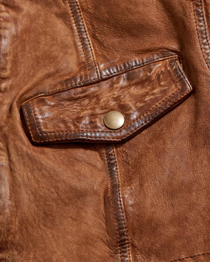 Women Biker Jacket Brown Billy Reid Jackets and Outerwear