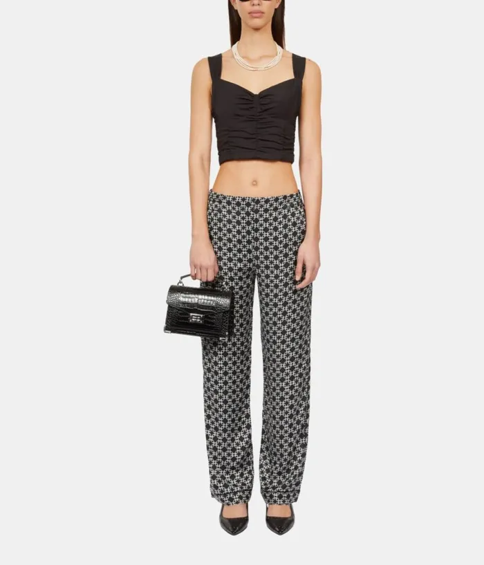 Women Blouses and Shirts THE KOOPLES Short Black Top With Draping