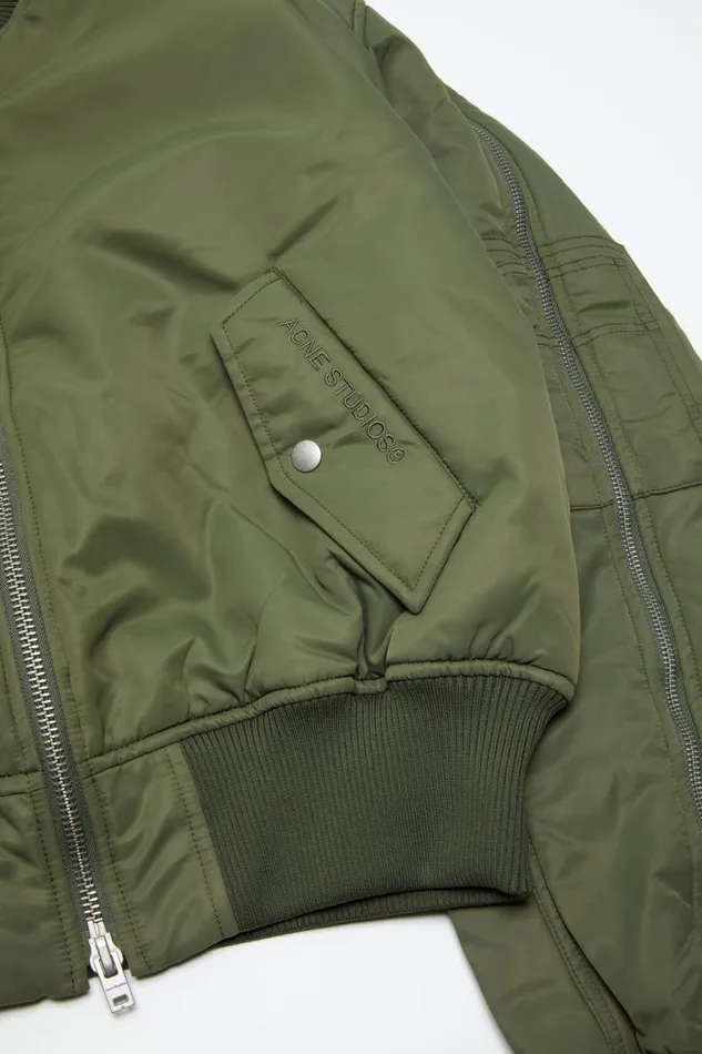 Women Bomber Jacket Hunter Green Acne Studios Outerwear