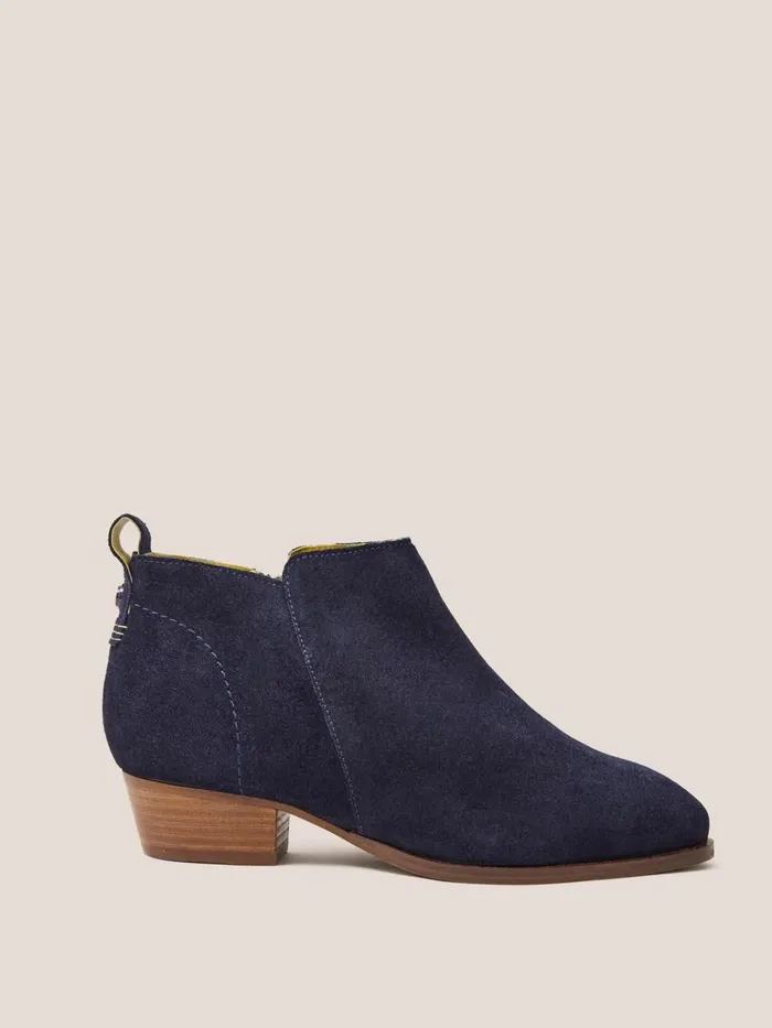 Women BOOTS White Stuff Wide Fit Suede Ankle Boot Dark Navy Women BOOTS White Stuff Wide Fit Suede Ankle Boot Dark Navy