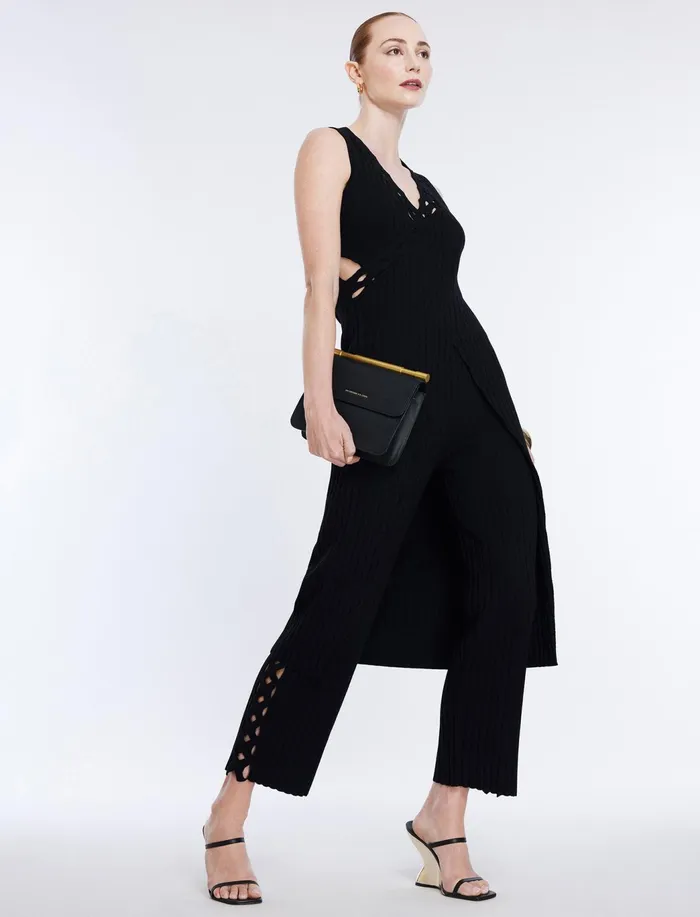 Women Bottoms BCBG Knit Cutout Pant Black