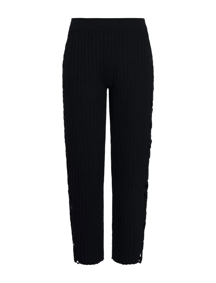 Women Bottoms BCBG Knit Cutout Pant Black