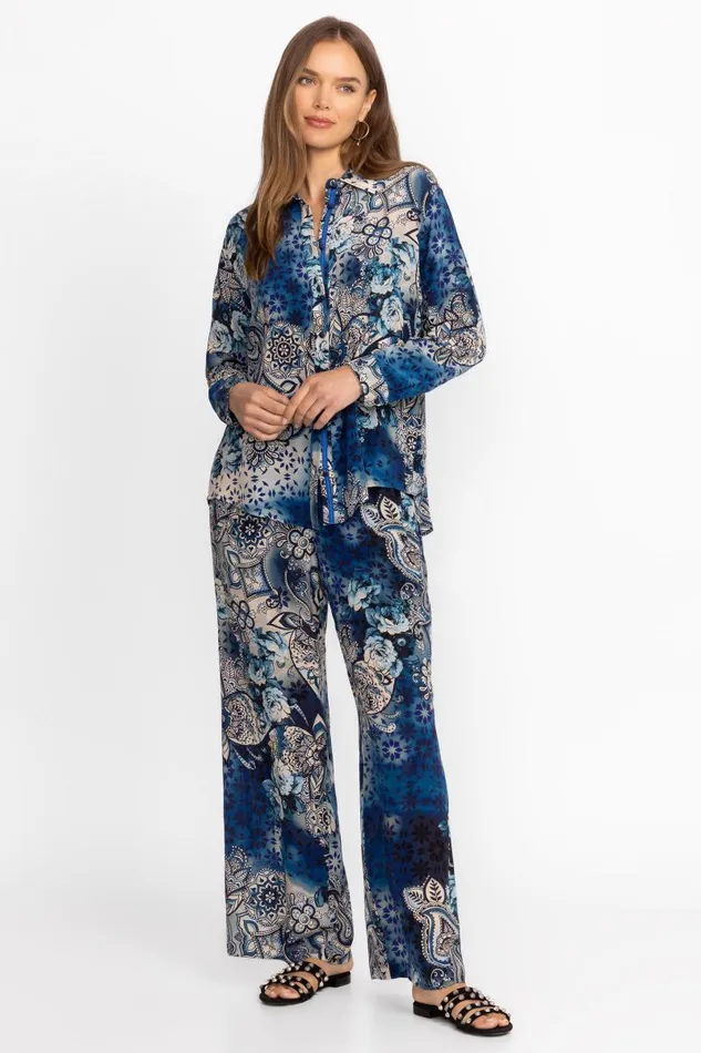 Women Bottoms Johnny Was SMOCKED WAIST PANT Isobel Women Bottoms Johnny Was SMOCKED WAIST PANT Isobel
