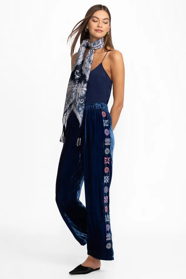 Women Bottoms Johnny Was VELVET WIDE LEG PANT Bellwether Women Bottoms Johnny Was VELVET WIDE LEG PANT Bellwether