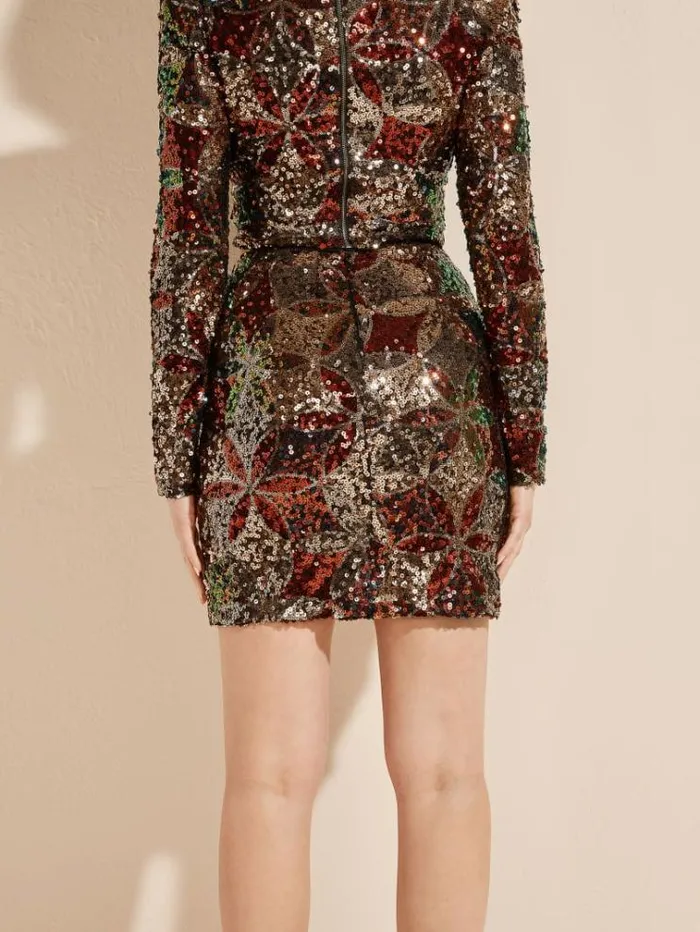 Women Bottoms Marciano Ezra Sequin Skirt Harlequin Sequin Women Bottoms Marciano Ezra Sequin Skirt Harlequin Sequin