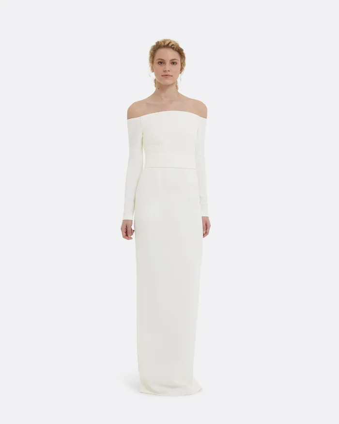 Women Bridal Safiyaa Sariel Ivory Long Dress Ivory