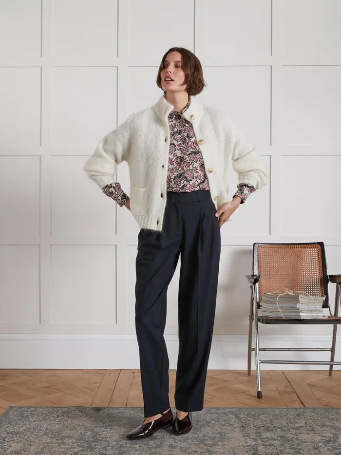 Women Clothing Cyrillus Eulalie Carrot Trousers Encre