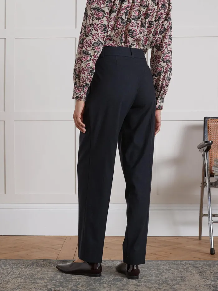 Women Clothing Cyrillus Eulalie Carrot Trousers Encre