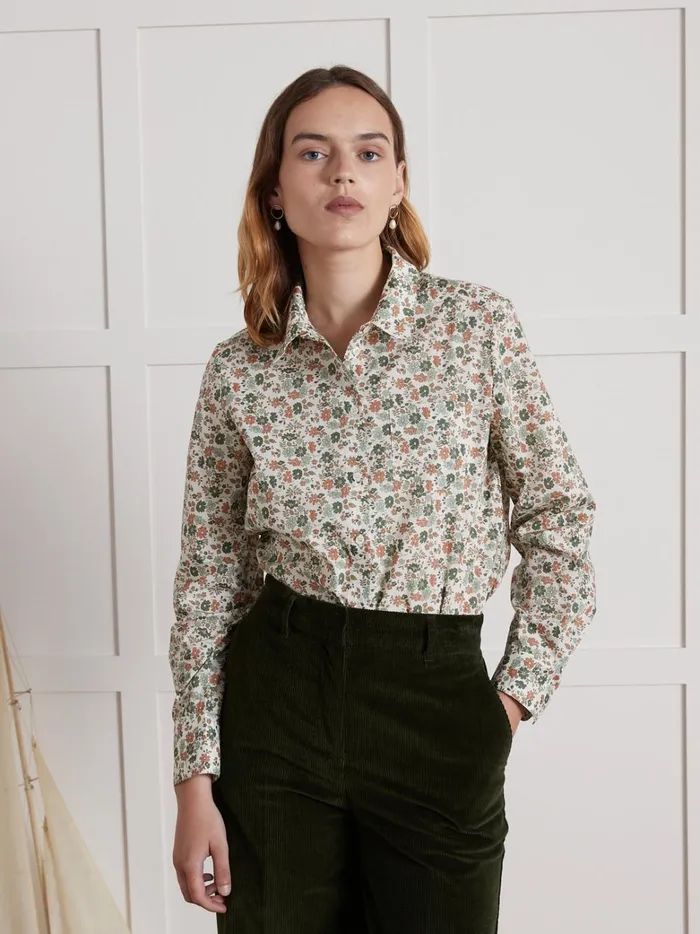 Women Clothing Cyrillus Shirt Made With Liberty Fabric 8211 The Limited Collection Lib Capel Floret