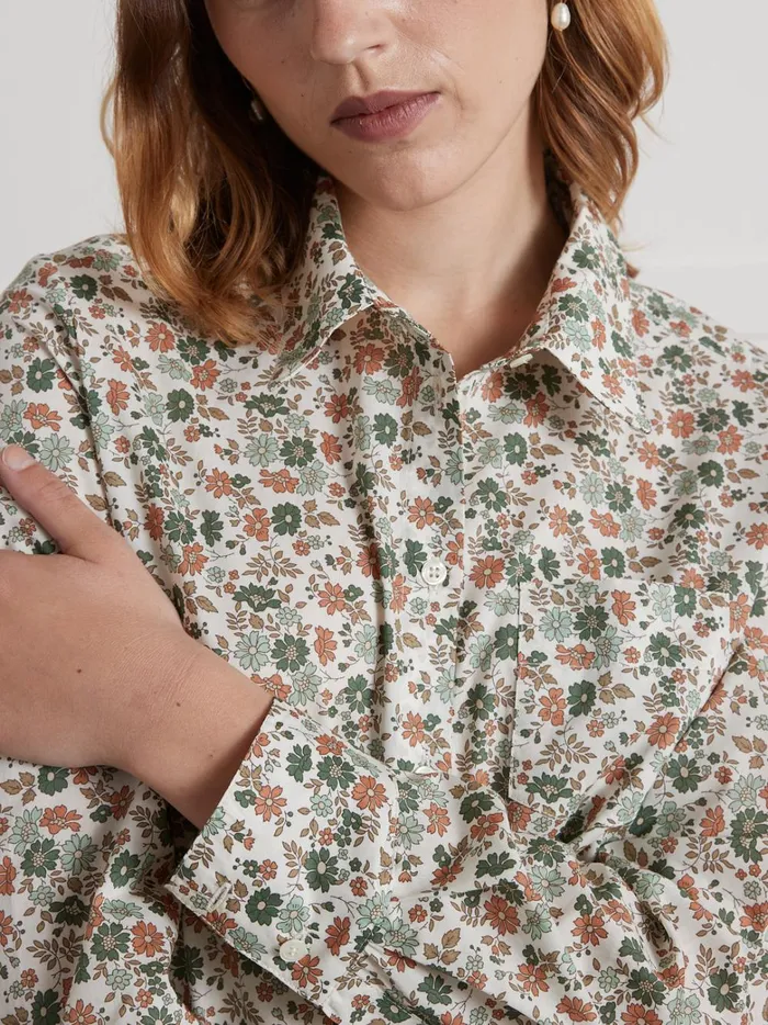 Women Clothing Cyrillus Shirt Made With Liberty Fabric 8211 The Limited Collection Lib Capel Floret