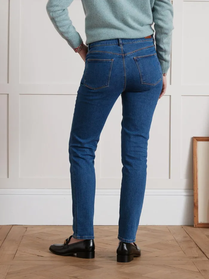 Women Clothing Cyrillus SlimLeg Mathilde Jeans In Organic Cotton And EcoFriendly Wash Denim Stone