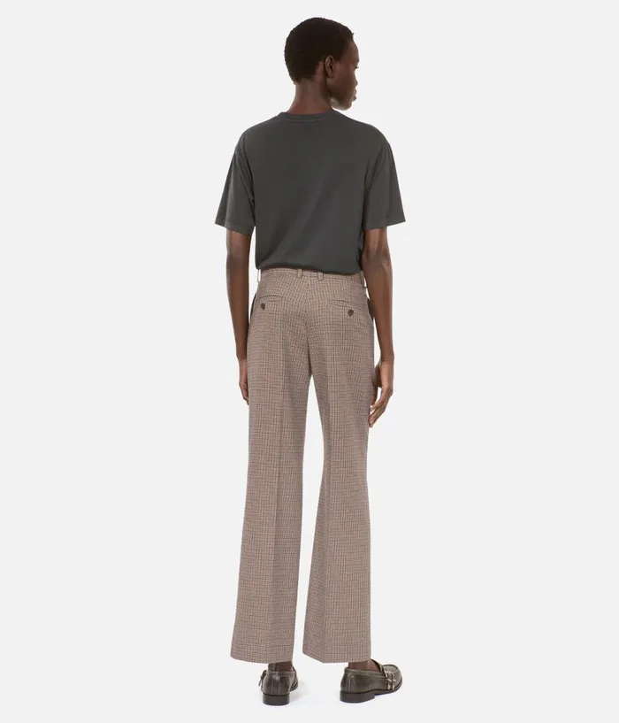 Women Coats and Jackets THE KOOPLES Beige Houndstooth Straightleg Trousers Women Coats and Jackets THE KOOPLES Beige Houndstooth Straightleg Trousers