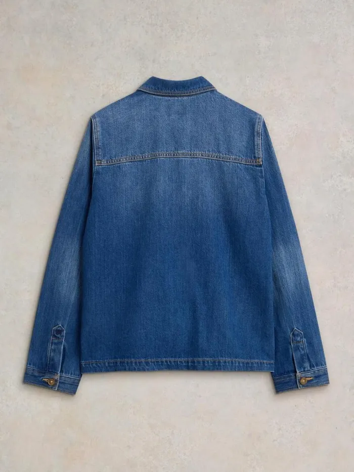 Women COATS and JACKETS White Stuff Carrie Denim Jacket Mid Denim Women COATS and JACKETS White Stuff Carrie Denim Jacket Mid Denim
