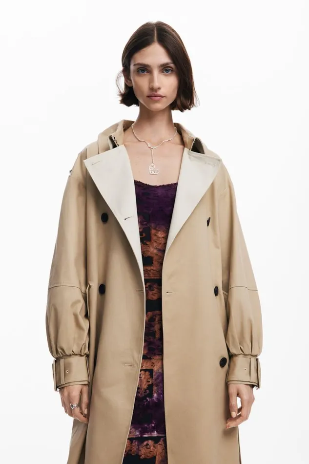 Women Coats And Jackets Desigual Combined Trench Coat