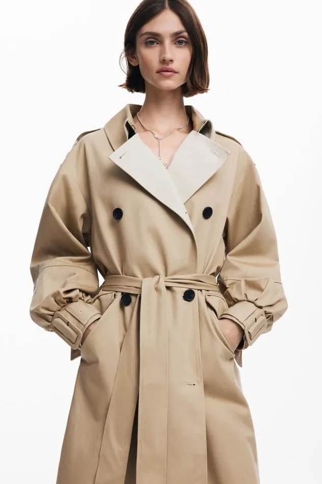 Women Coats And Jackets Desigual Combined Trench Coat