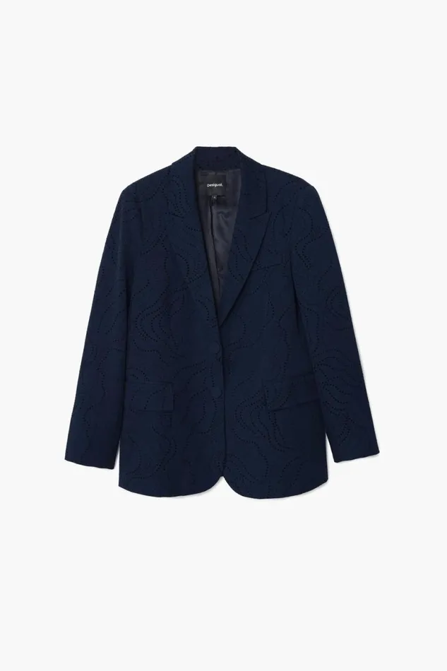 Women Coats And Jackets Desigual Embroidered Floral Blazer