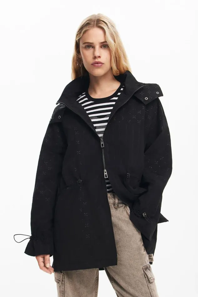 Women Coats And Jackets Desigual Waterproof Parka Hood