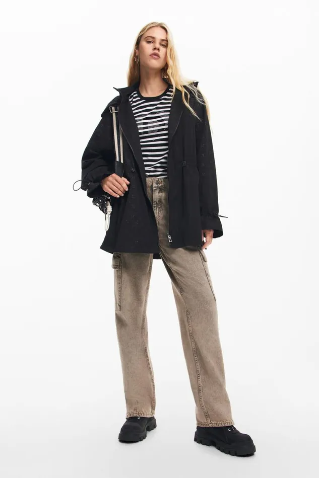 Women Coats And Jackets Desigual Waterproof Parka Hood