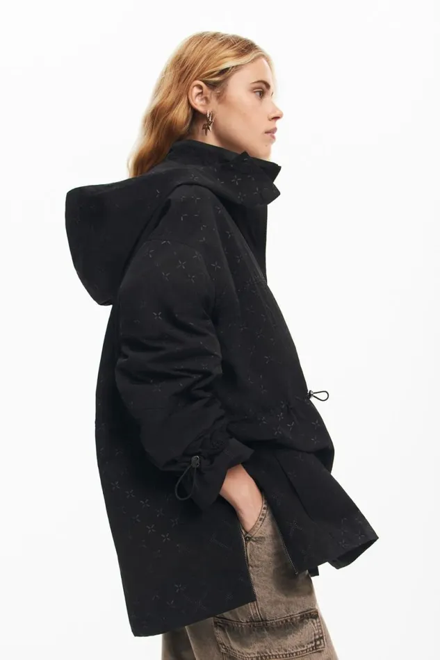 Women Coats And Jackets Desigual Waterproof Parka Hood